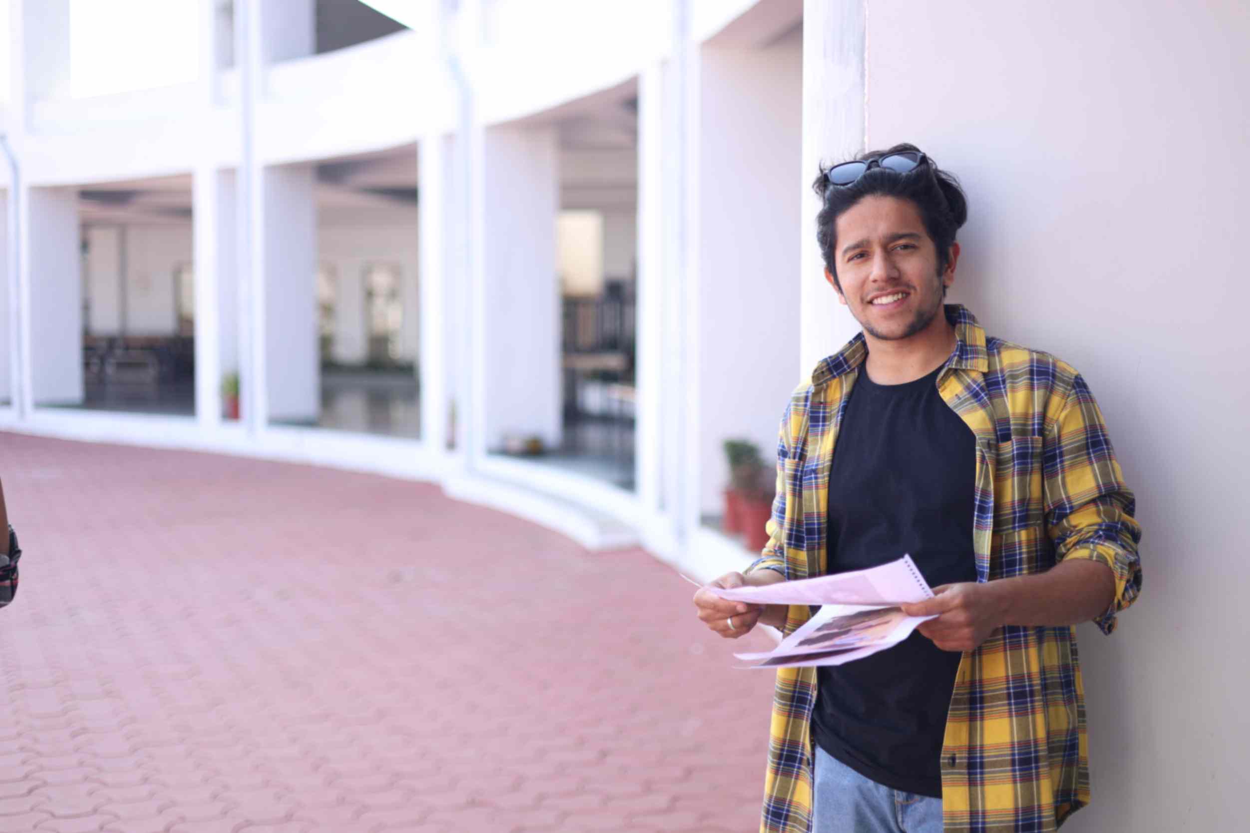 Student studying