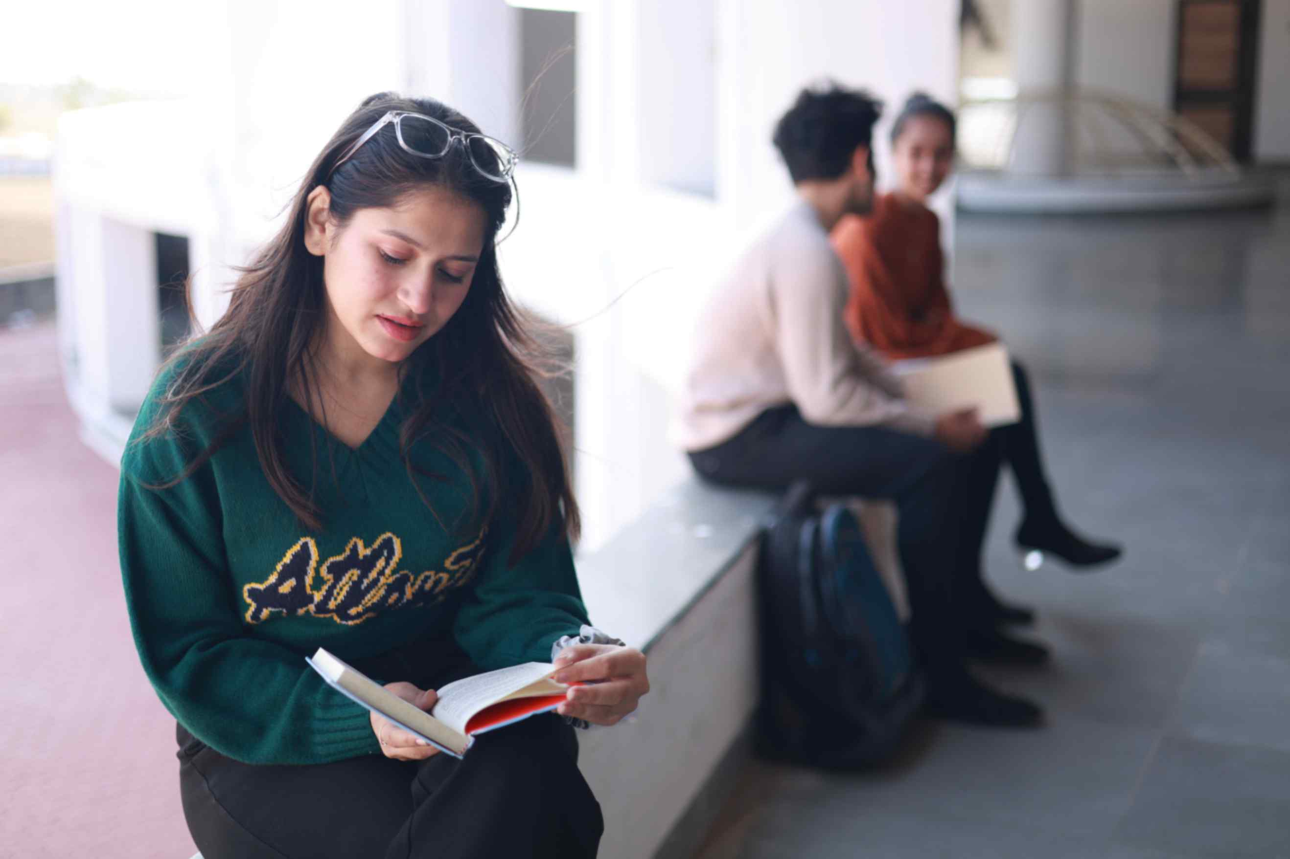Student studying